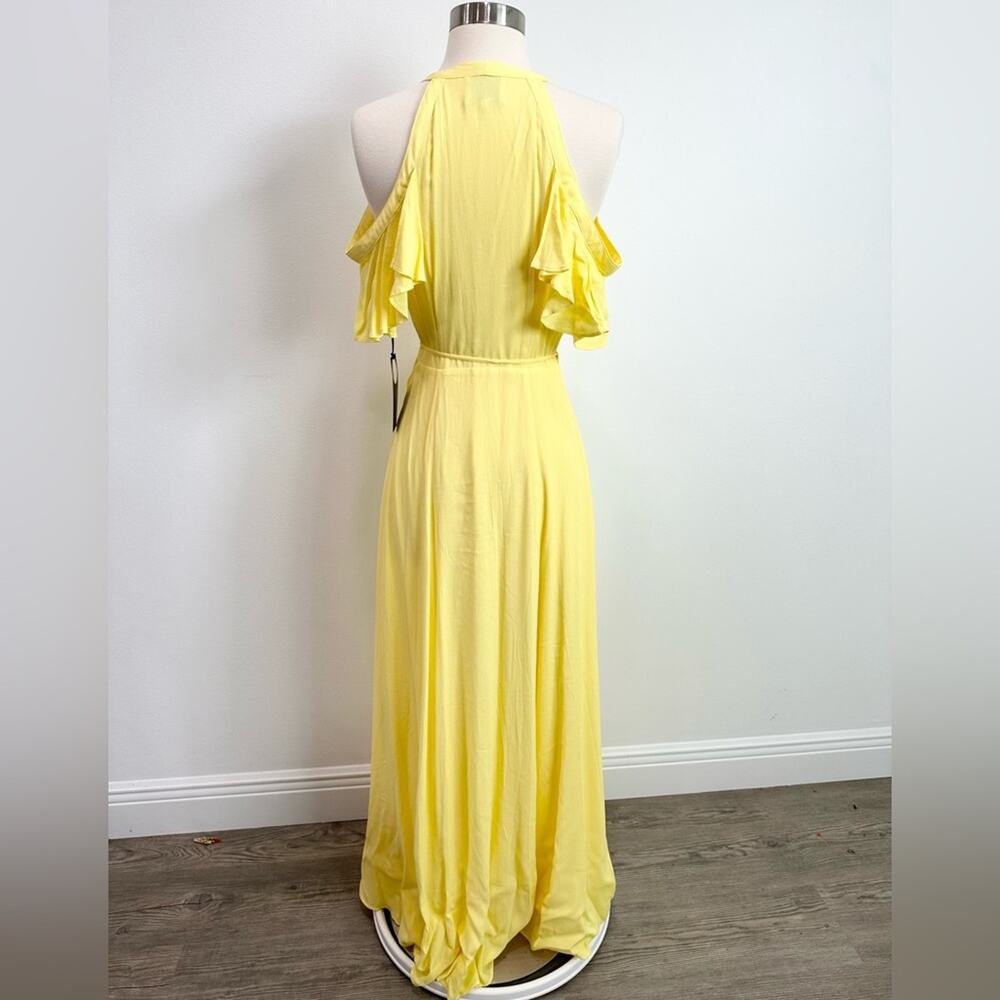 Privacy Please Acme Dress Butter Yellow Wrap Maxi size XS NWT - Picture 4 of 10